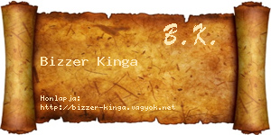 Bizzer Kinga névjegykártya